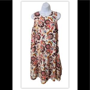 Loft White Floral Sleeveless Dress 12